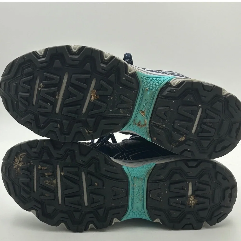 Asics Gel-Venture 7 Running Shoes Womens 9.5 Navy Blue Teal Trail Gorpcore
